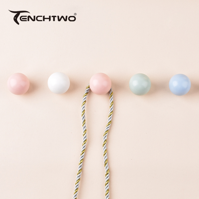 Furniture Hardware Design - Ganchos de cerámica redondos, ganchos de