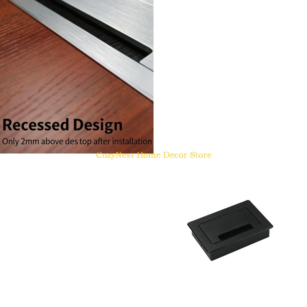 Furniture Hardware Outlet - Arandelas rectangulares para cables escritorio, caja