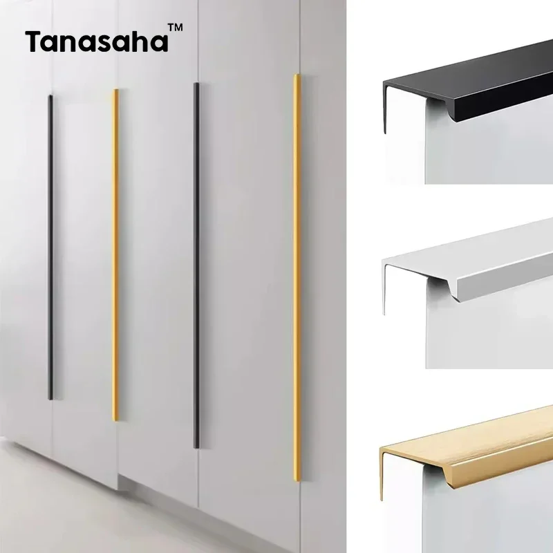 Drawer Pull Gold - negro cepillado oro plata oculto tiradores
