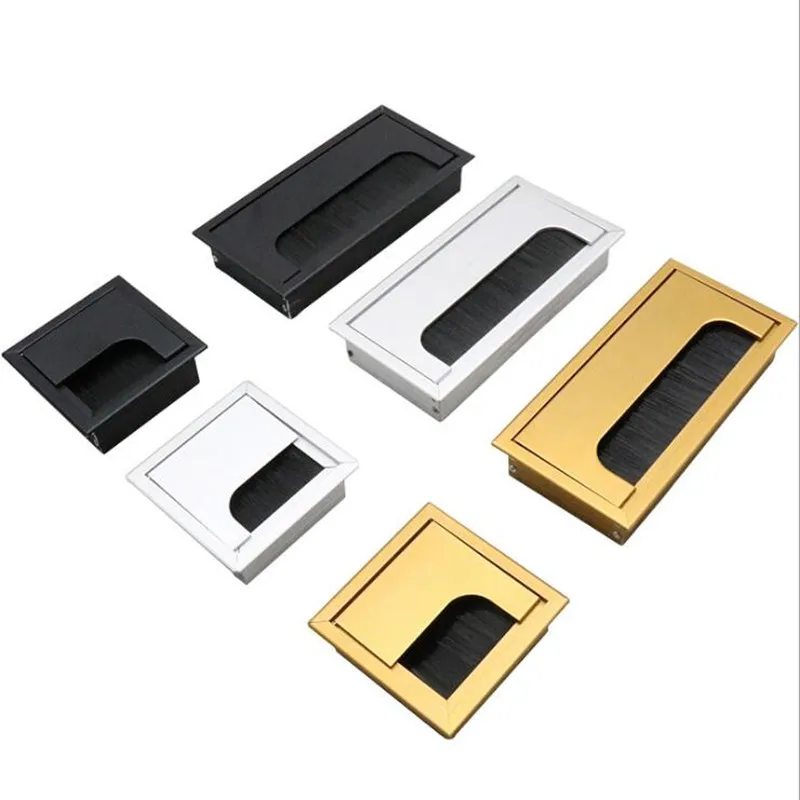 Furniture Hardware Outlet - Ojales de cable de escritorio rectangulares