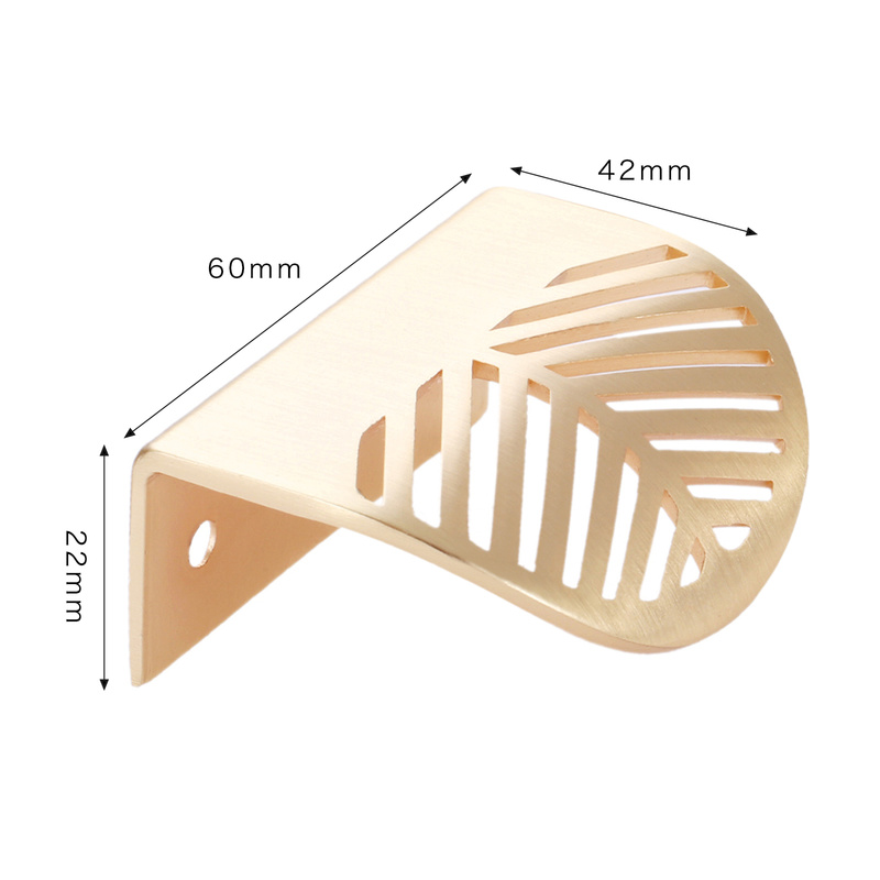 Tirador en forma de hoja de or - Drawer Pull Gold reseña y precio