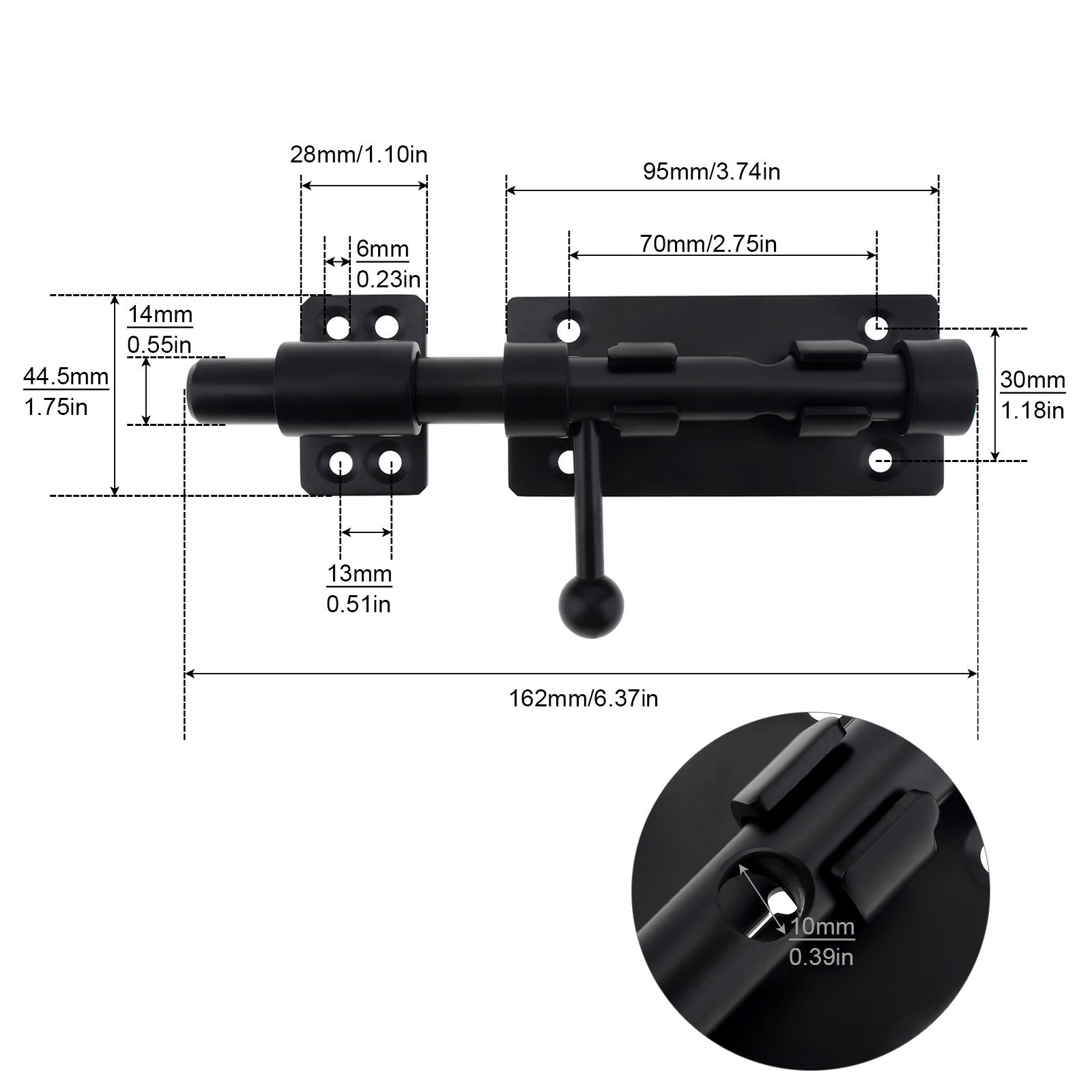 Pestillo de puerta con perno d - Barrel Bolt Slide reseña y precio