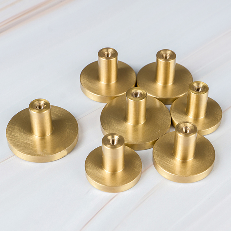 Perillas redondas de latón par - Drawer Pull Gold reseña y precio